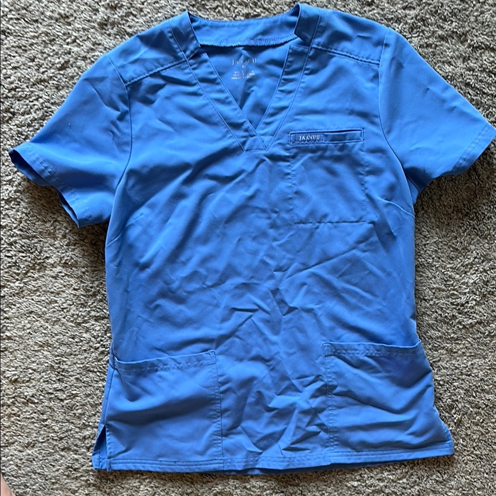 Jaanuu Blue Scrub Top